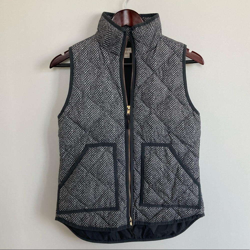 J.Crew Factory Gray Herringbone Vest